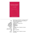 معرفت شناسی و شک گرایی: تحقیقی در ماهیت معرفت شناسی (مجله تک نگاری تاریخ فلسفه) [کتابشناسی انگلیسی]