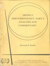 پدیدارشناسی هگل، بخش اول: تحلیل و تفسیر، جلد اول [کتاب انگلیسی]