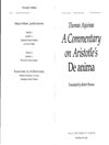 توماس آکویناس شرحی بر روح ارسطو [کتاب انگلیسی]