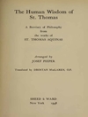 حکمت انسانی سنت توماس خلاصه فلسفه از آثار سنت توماس آکویناس [کتاب انگلیسی]